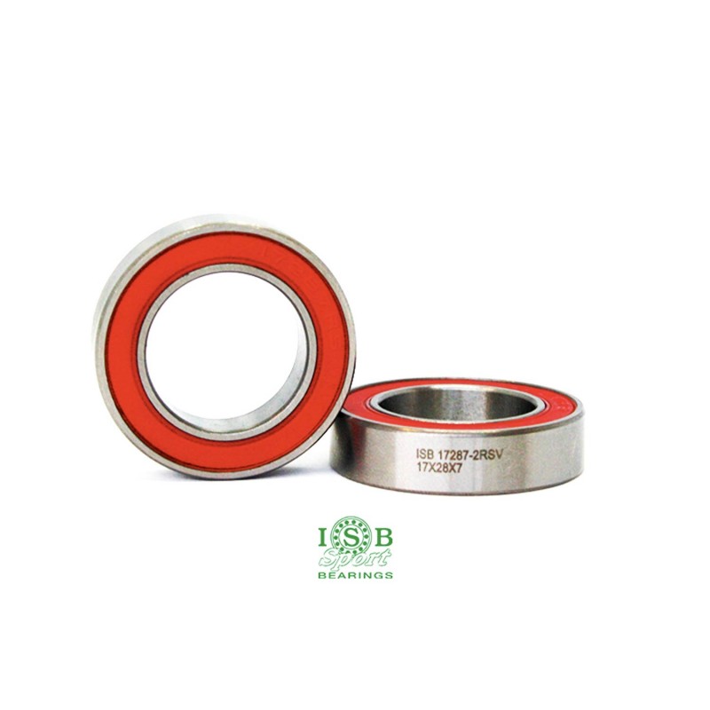 ISB BEARINGS Rodamientos de rueda bicicleta MR 17287 2RSV CS SPORT