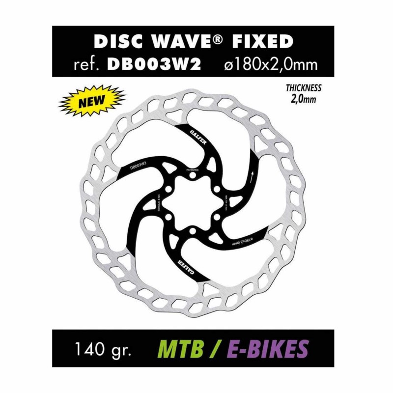 GALFER DISCO DEL FRENO BIKE MTB / E-BIKE WAVE 180X2.00MM