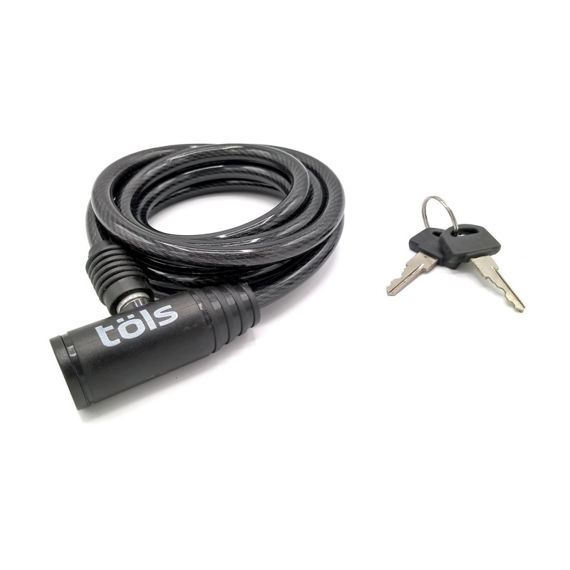 candado de seguridad con llave spiral 100x6
