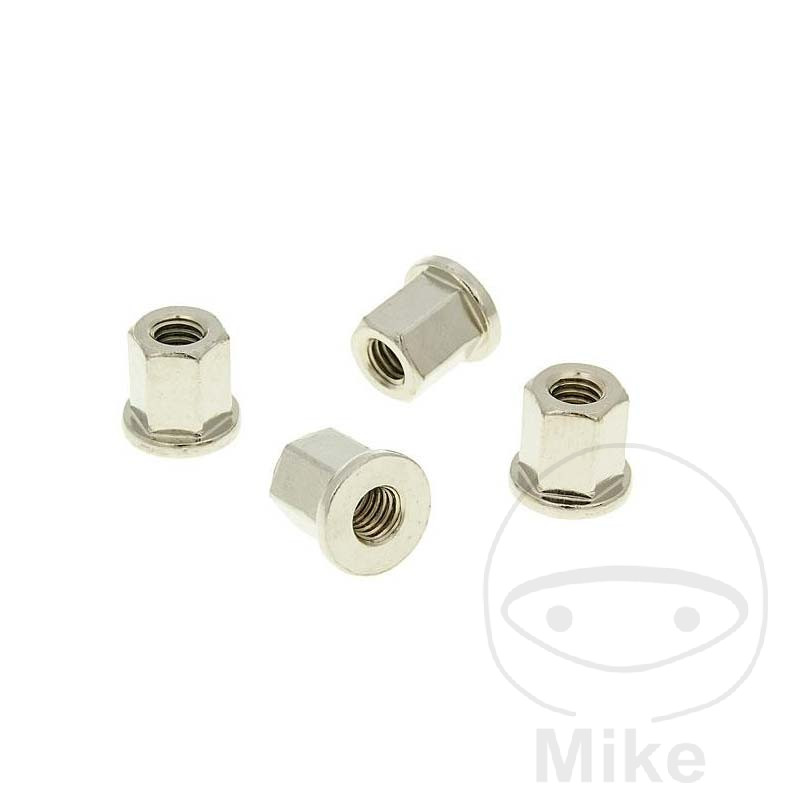 juego 4 tuercas de culata m6 x 1 mm