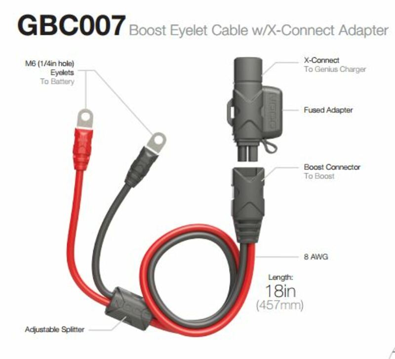 cable cargador de batería eyelet/x-connect 50 cm