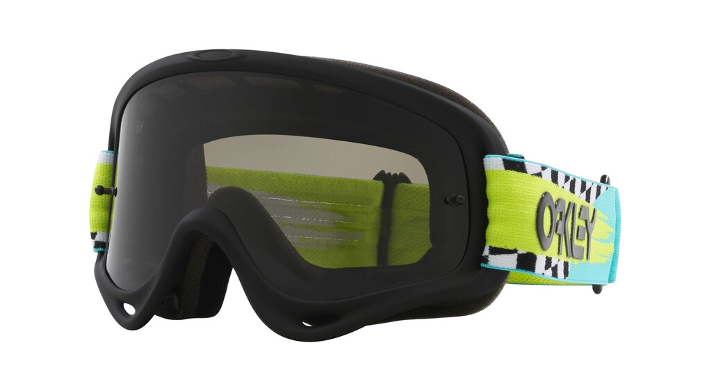 gafas enduro motocross o-frame mx - teal checks dark grey