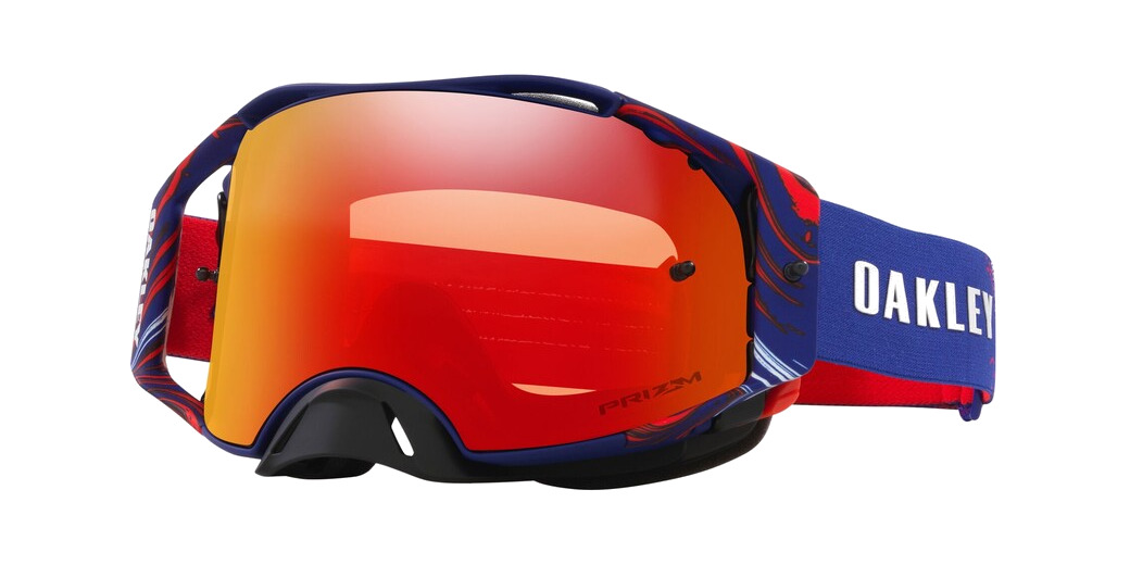 gafas de protección para motocross lente airbrake mx - renaux signature / prizm torch iridium