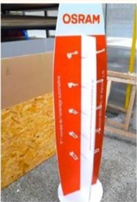 expositor display para bombillas 1500 x 400 x 400 mm