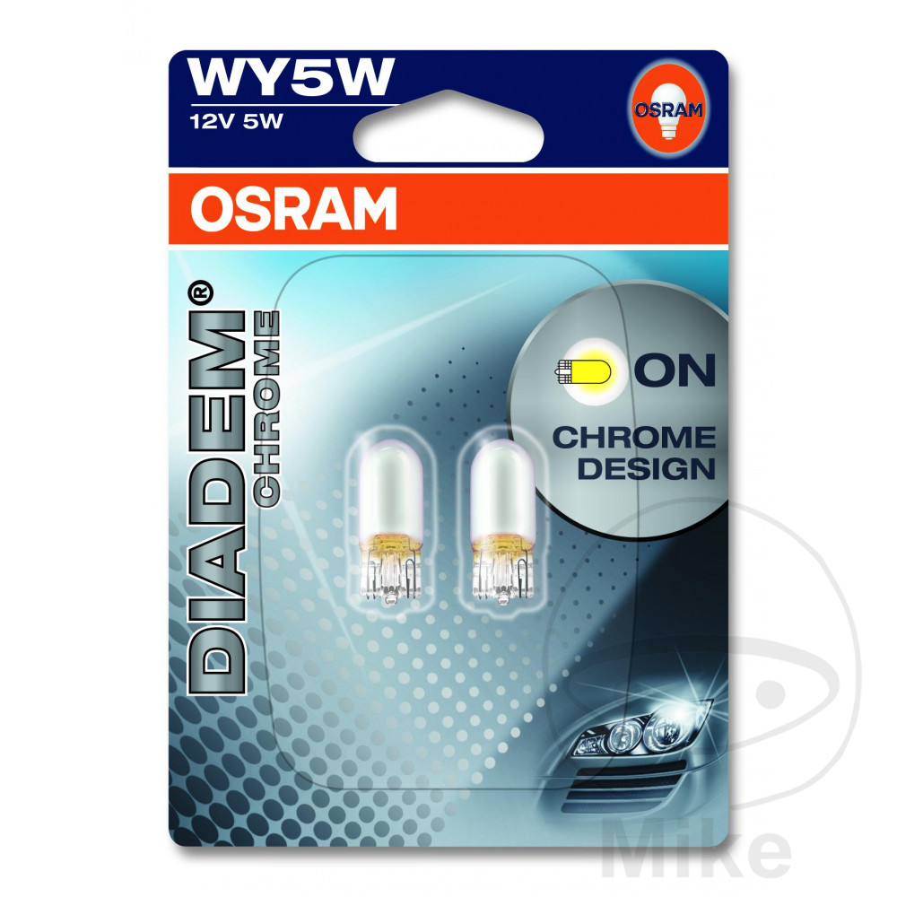 OSRAM Blister 2 ampoules à incandescence 12V 5W W2.1X9.5D DIADEM CHROME - Photo 1/1