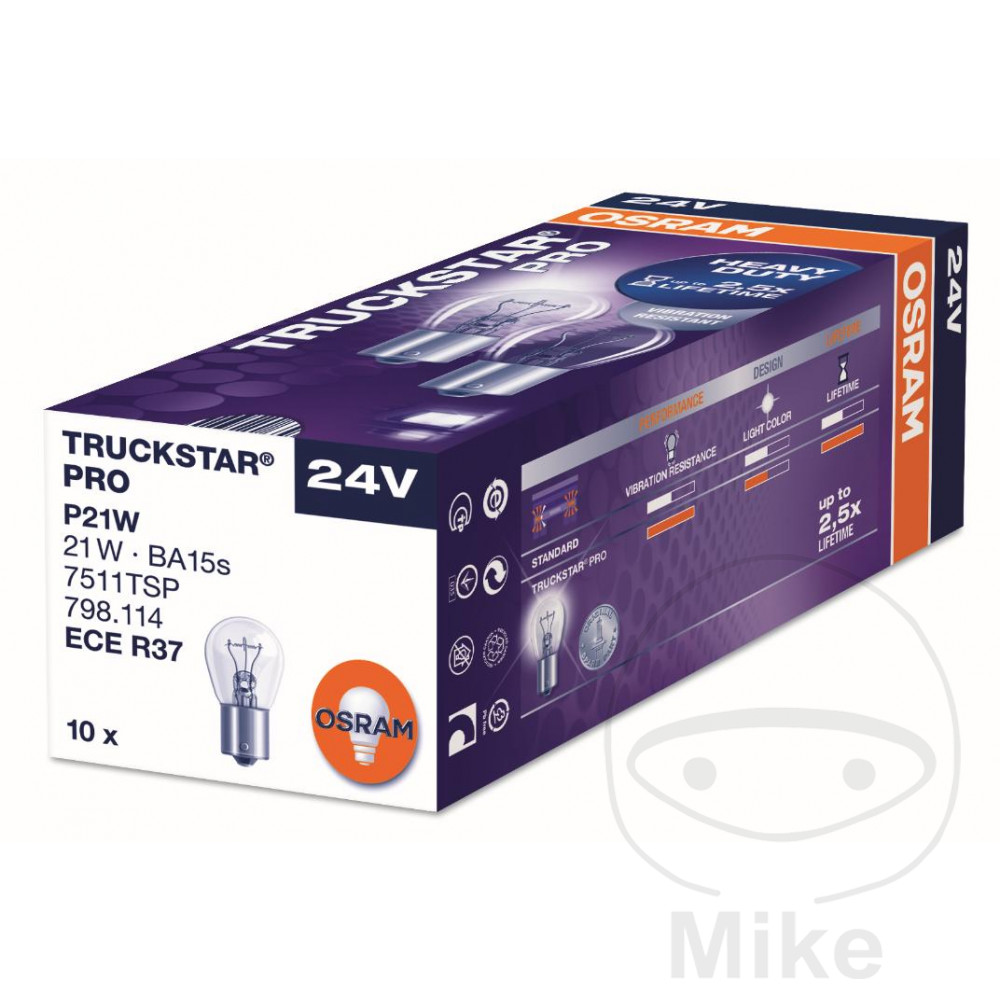 bombilla halógena 24v 21w ba15s 
truckstar pro