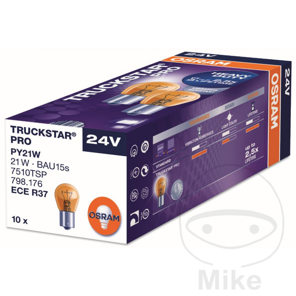 bombilla halógena 24v 21w bau15s 
truckstar pro