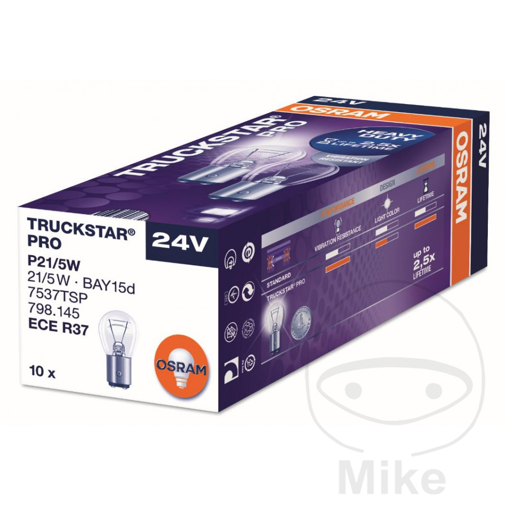 bombilla halógena 24v 21/5w bay15d 
truckstar pro