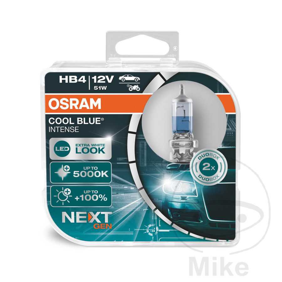 blister 2 lámparas bombilla hb4 12v 51w duobox 
cool blue intense nex gen