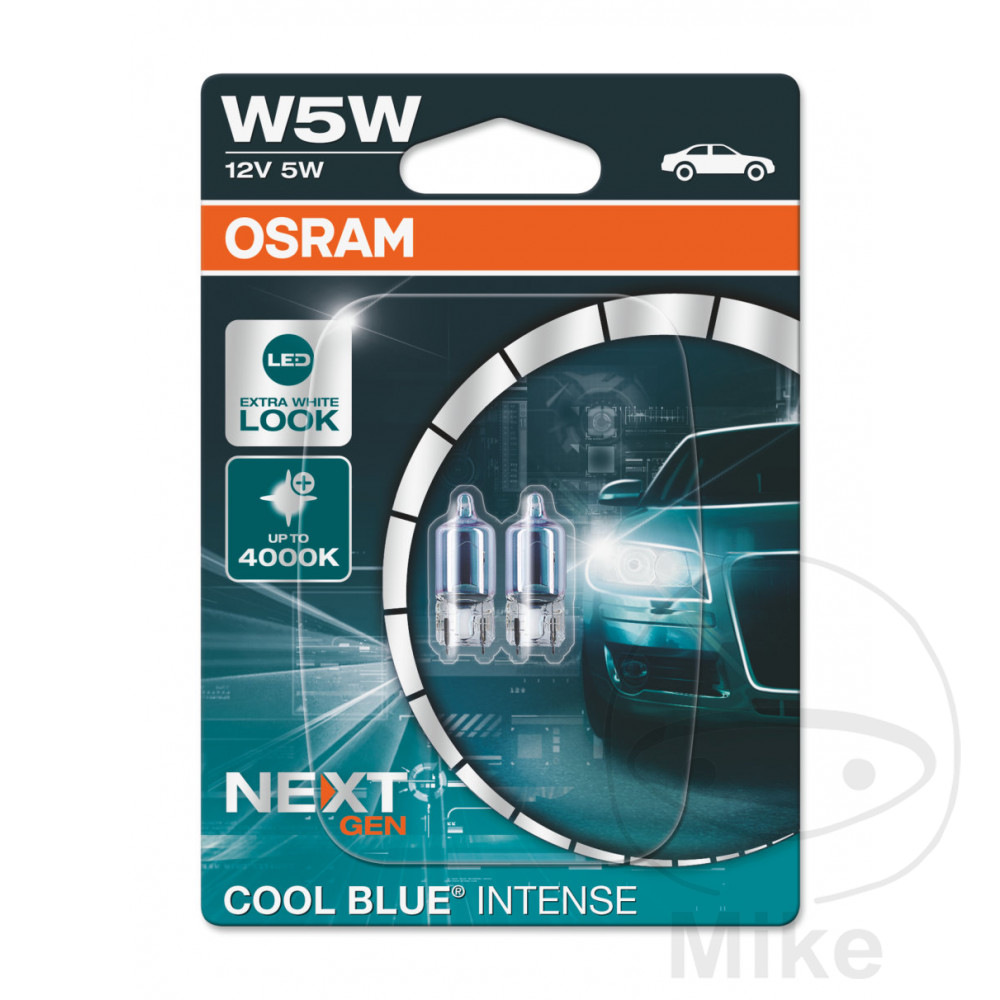 OSRAM Blister 2 Glühlampen für Auto 12V 5W 2.1X9.5D COOL BLUE INTENSE NG - Bild 1 von 1