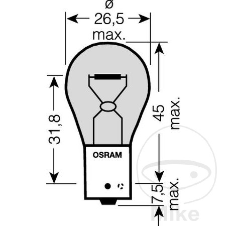 OSRAM LAMPE, LUMIÈRE AMPOULE 12V 21W BAU15S - Imagen 4 de 4