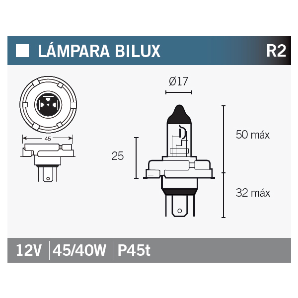 lámpara bombilla osram 64183 r2