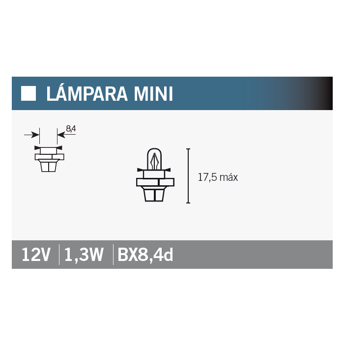 lámpara bombilla osram 2431mfx6 bx8,4d