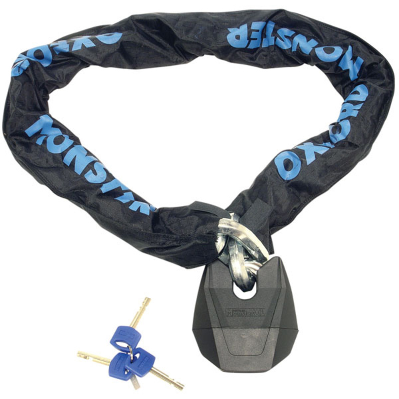 candado + cadena con funda monster xl - 1.5m x 14.5mm