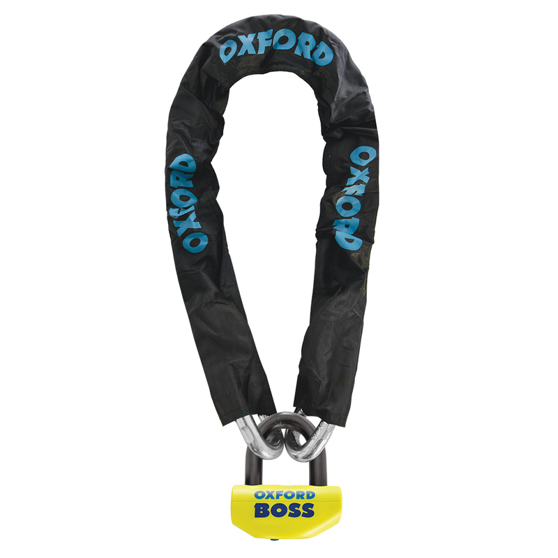 candado + cadena con funda big boss 16 mm - 1.2 m x 12 mm