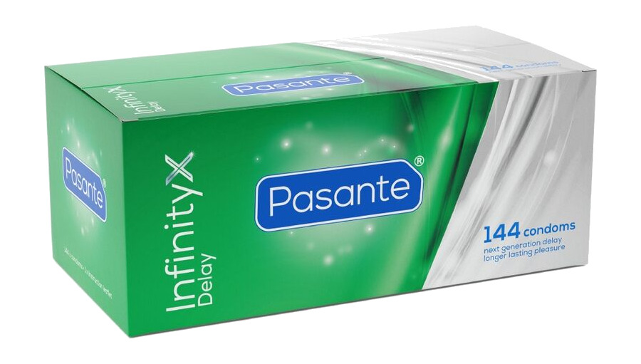 preservativos retardantes en caja delay infinity 144 uds