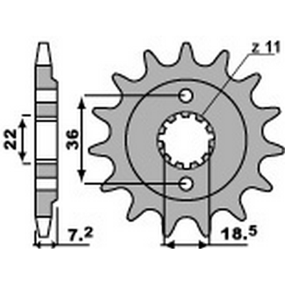 piñon para cadena 520