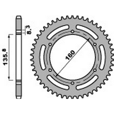 corona plato trasmision de acero 43 520