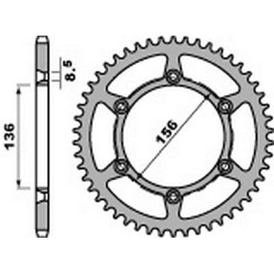 Placa de transmisión de acero PBR corona 520 - Imagen 2 de 2