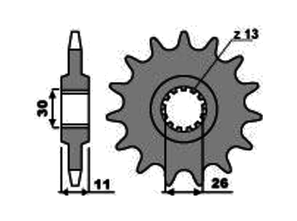 piñón de acero estándar 2091 - 525