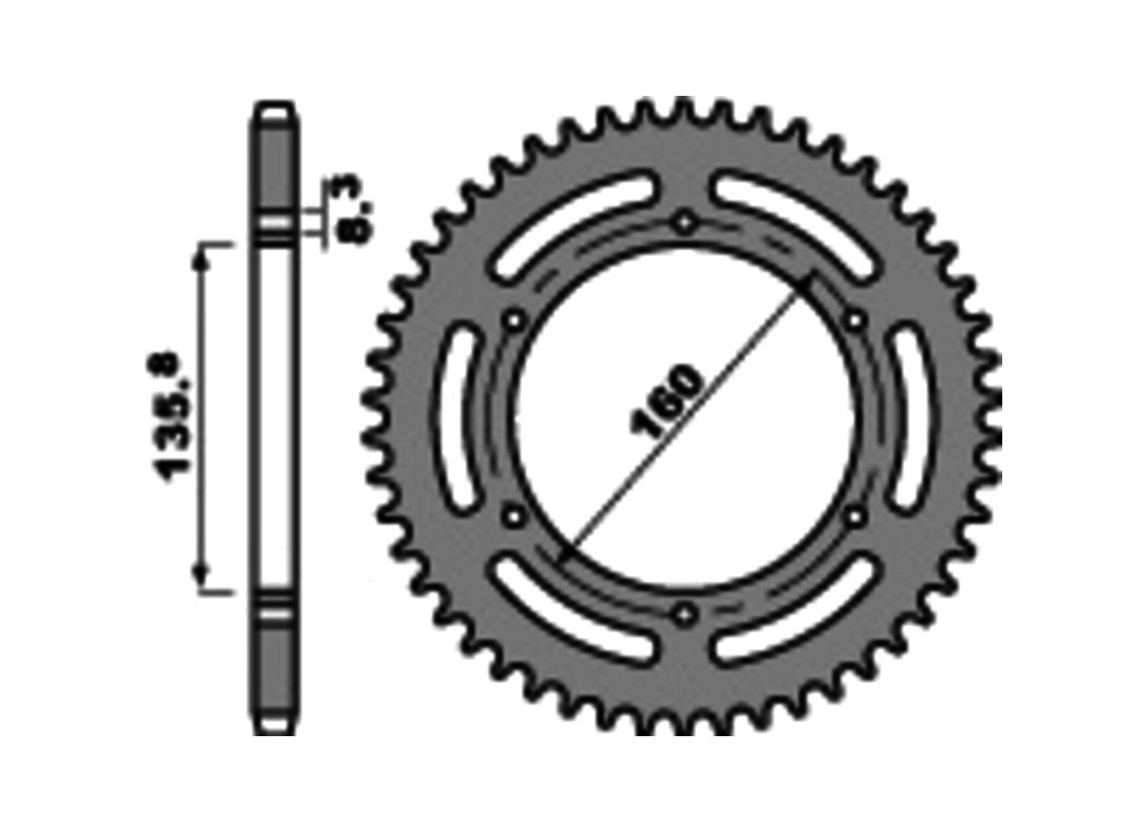 corona plato de acero c45 estandar 3552-520