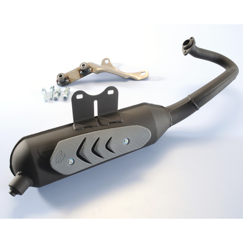 tubo escape tubarro polini acero negro original homologado 0309