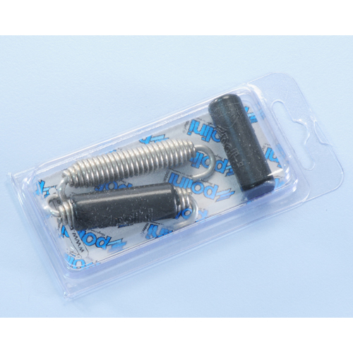 muelle escape rotativo con goma  inox l= 67mm 228.0005