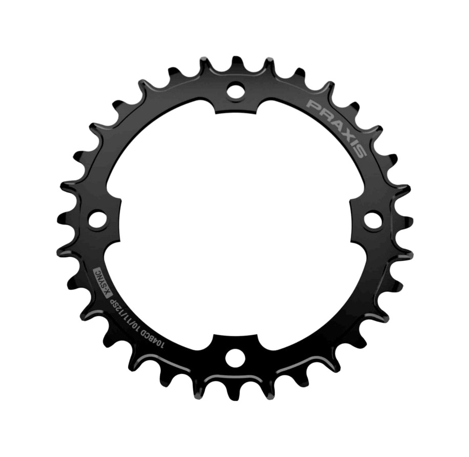 plato para transmisión de bicicleta e-bike steel 36t 104bcd