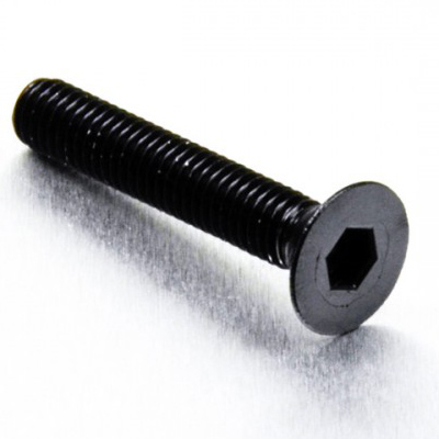 tornillo de aluminio avellanado  m6 x (1.00mm) x 35mm negro lcs635bk