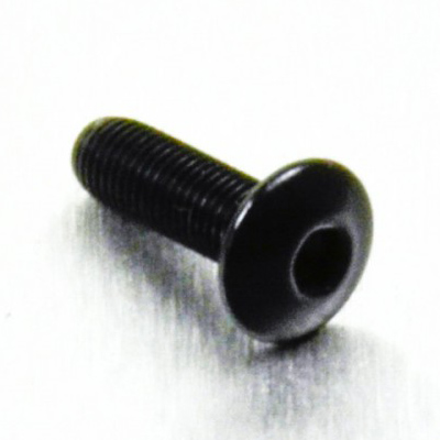 tornillo de aluminio m4 x 12mm con cabeza redondeada fine negro l