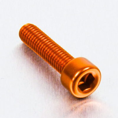 tornillo de aluminio m5 x 20mm cabeza cilíndrica en color naranja lpb5 de pro-bolt