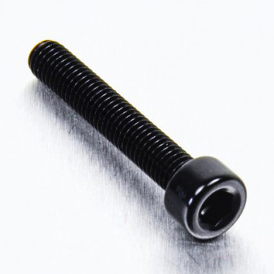 tornillo de aluminio cabeza cilíndrica  m5 x (0.8mm) x 30mm negro lpb530