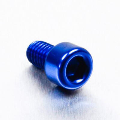 tornillo de aluminio cabeza cilíndrica  m6 x (1.00mm) x 10mm azul lpb610