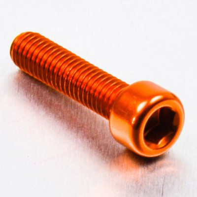 tornillo de aluminio m6 x 25mm naranja lpb para mejoras en tu moto - pro-bolt
