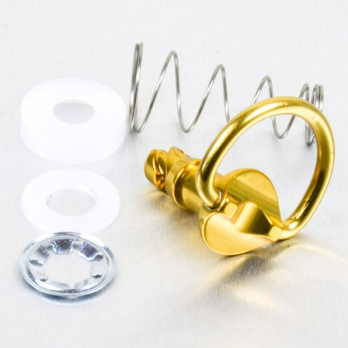 tornillo rápido de aluminio 1/4 de vuelta  17mm oro lqrclip17g