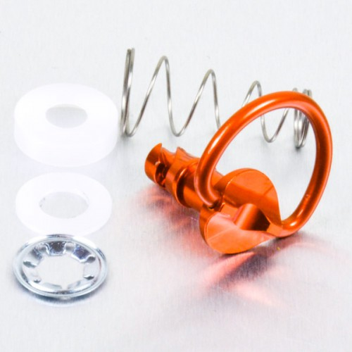 tornillo rápido de aluminio 1/4 de vuelta  17mm naranja lqrclip17o