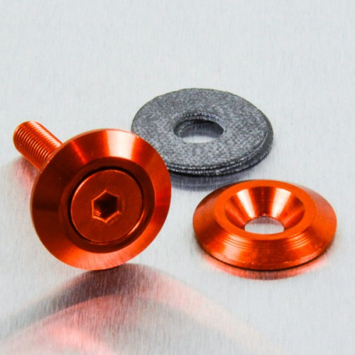 arandela de aluminio avellanada  m5 (19mm øext.) naranja lwac5o