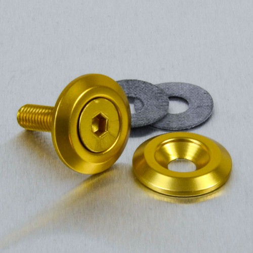 arandela de aluminio avellanada  m6 oro lwac6-19g