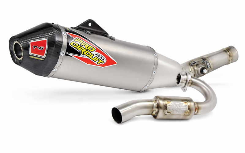 tubo de escape completo con silencioso de titanio t-6 inox