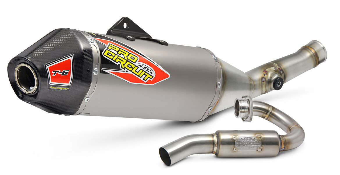 tubo de escape completo con silencioso de titanio t-6 inox
