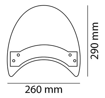 Motorrad-Windschutzscheibe und Handschützer – Roadster-Modell, hergestellt aus s - Picture 6 of 7