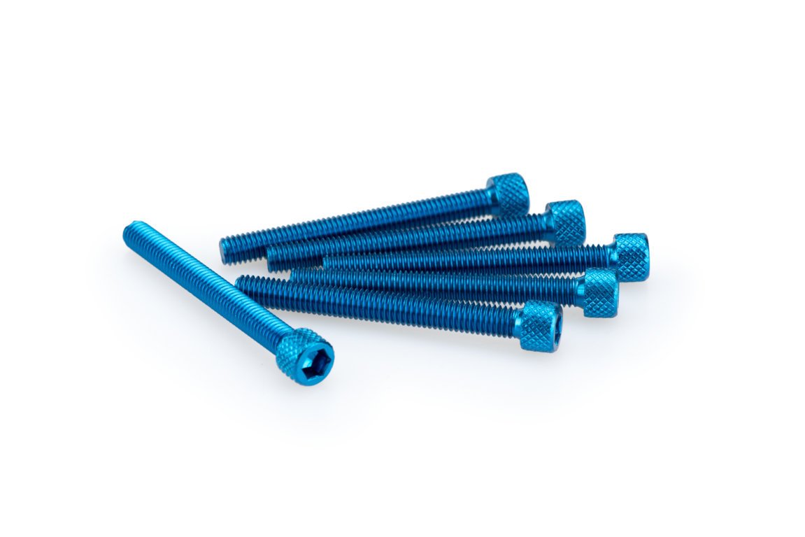 pack de 6 tornillos de aluminio anodizado m6 x 55mm