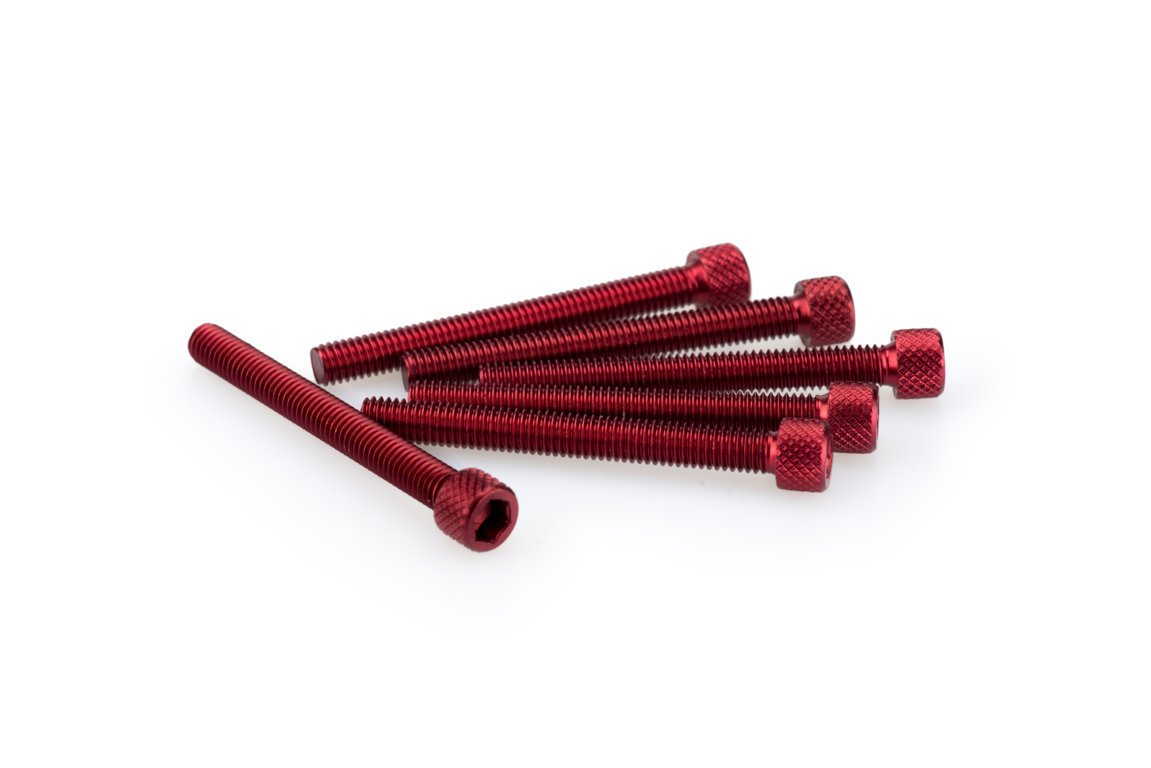 pack de 6 tornillos de aluminio anodizado m6 x 55mm