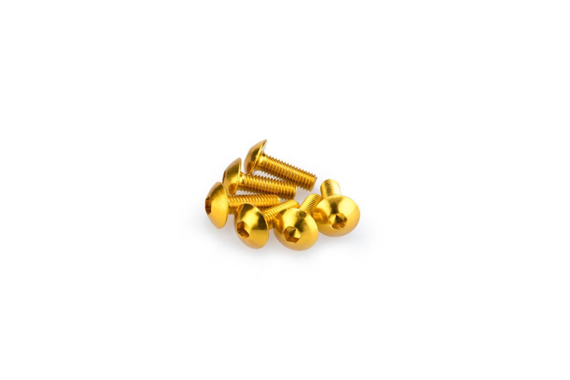 pack de 6 tornillos de aluminio con cabeza abombada m5x15mm