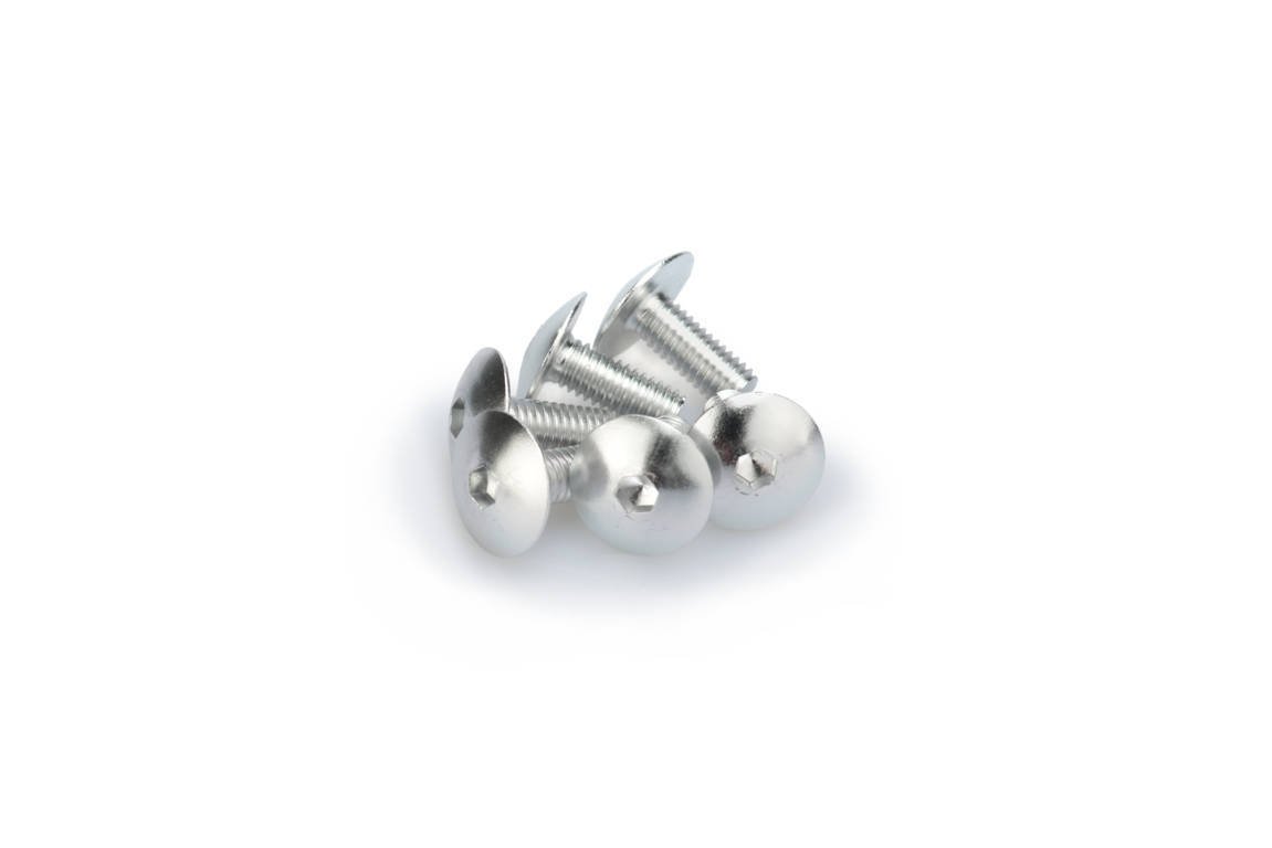 pack de 6 tornillos de aluminio con cabeza abombada m6 x 15mm