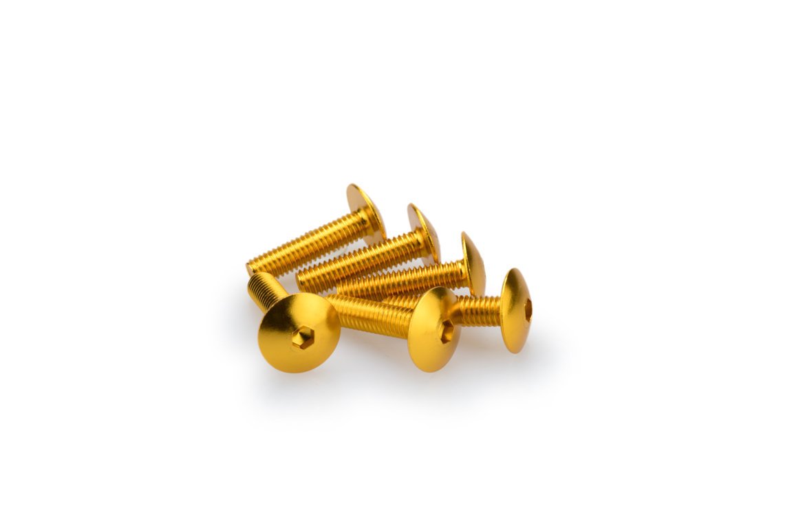 pack de 6 tornillos de aluminio cabeza abombada m6 x 25mm
