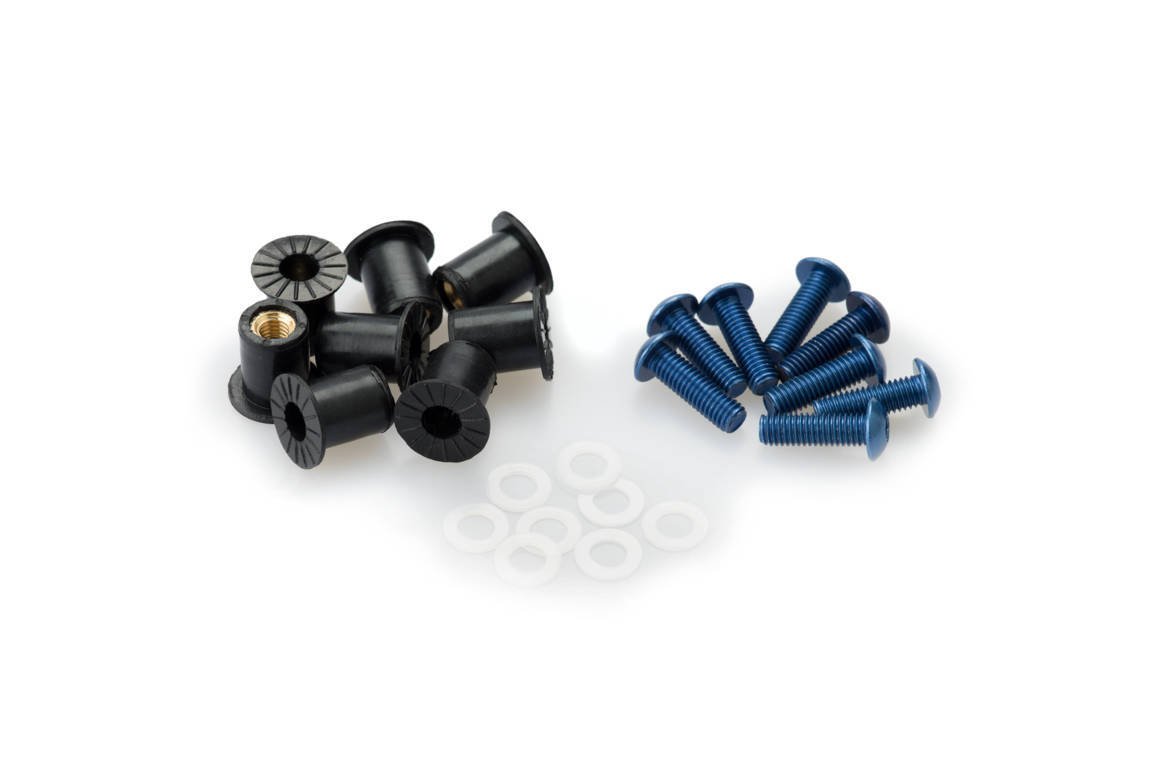 kit de tornillería anodizada para cúpulas de motocicletas