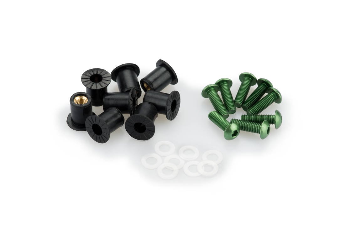 kit de tornillería anodizada para cúpulas de motocicletas
