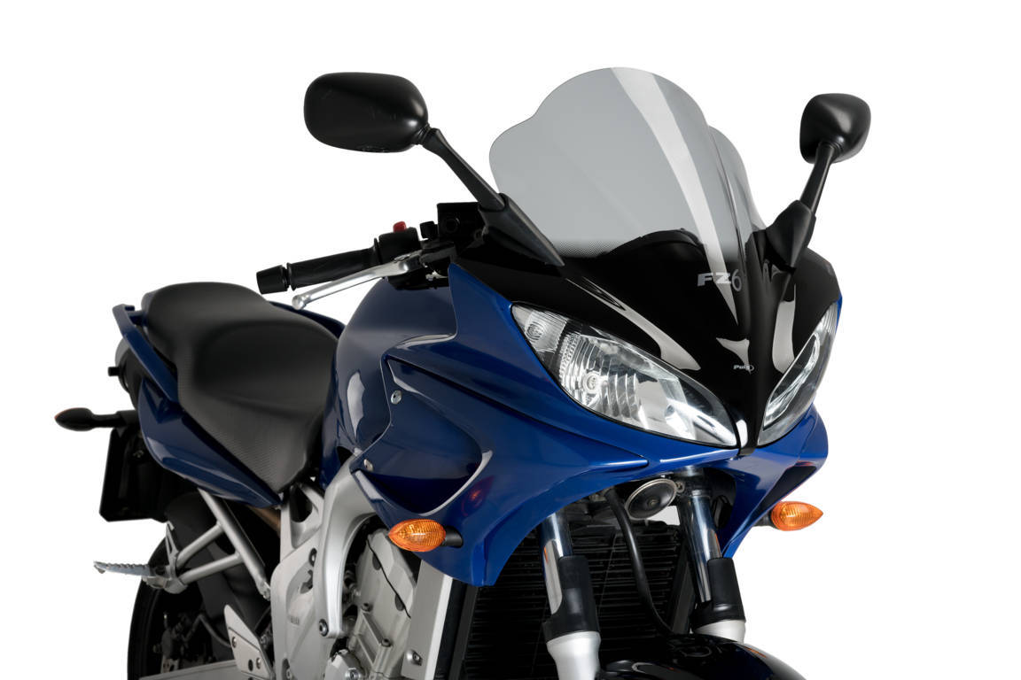 PUIG Cupola del parabrezza racing a doppia bolla PUIG compatibile con YAMAHA FZ6 - Foto 7 di 17