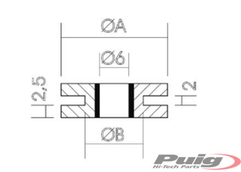 25x silenblocks tipo arandela goma 22x12 mm